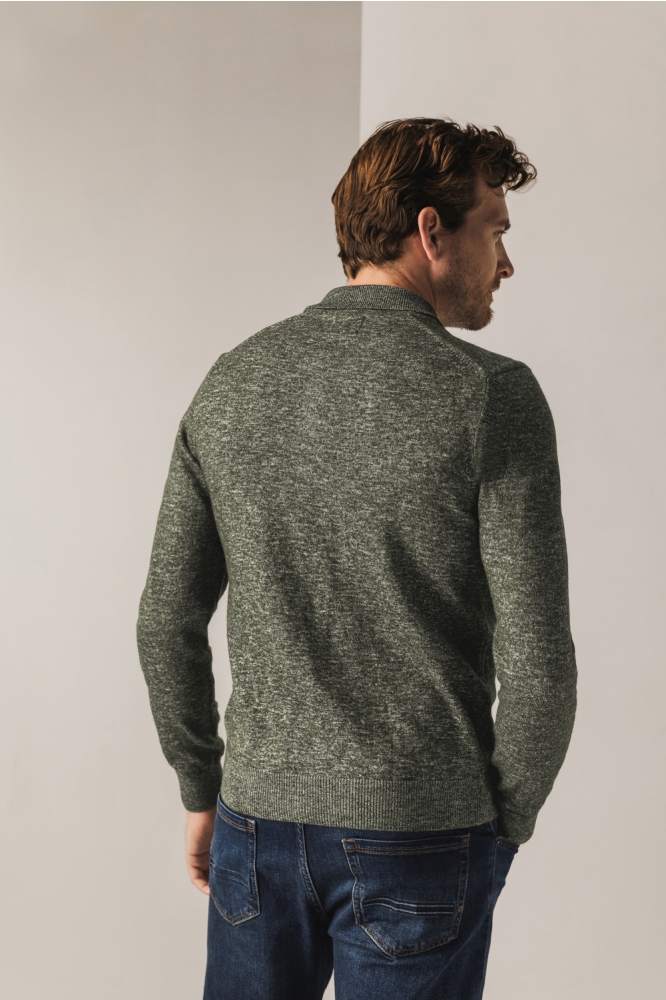 State of Art groene heren trui | Model achteraanzicht