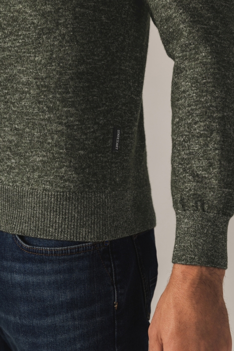 State of Art groene heren trui | Close up