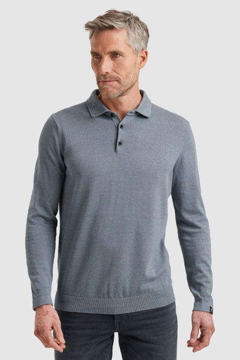 Vanguard blauwe heren polo | Model vooraanzicht