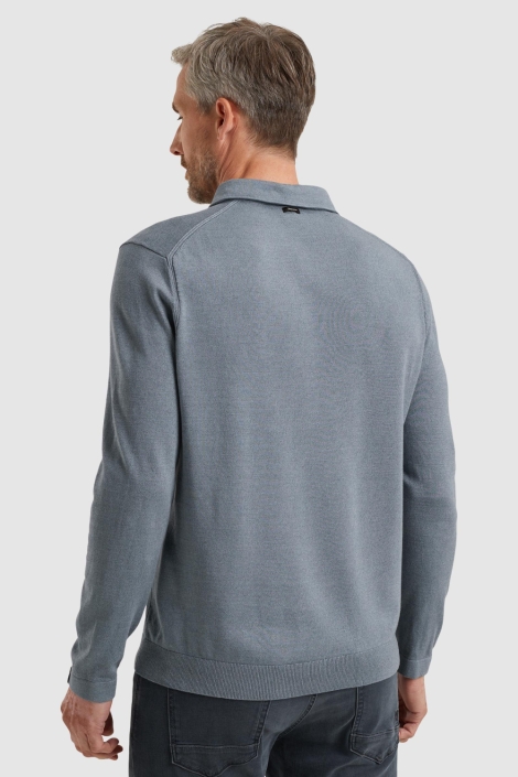 Vanguard blauwe heren polo | Model achteraanzicht