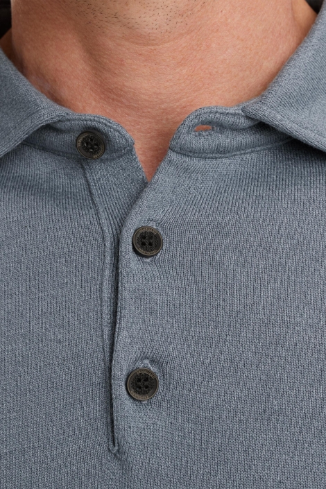 Vanguard blauwe heren polo | Close up