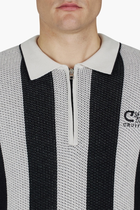 Cruyff zwarte heren polo | Close up