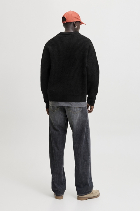 Jack & Jones zwarte heren vest | Model achteraanzicht