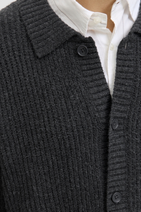 Jack & Jones grijze heren vest | Close up