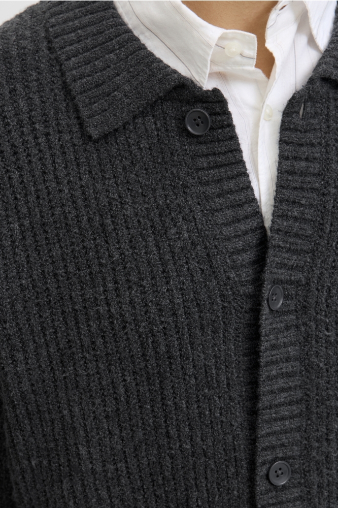 Jack & Jones grijze heren vest | Close up