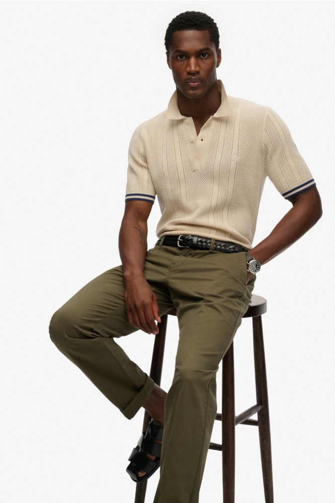 Superdry beige heren polo | Model