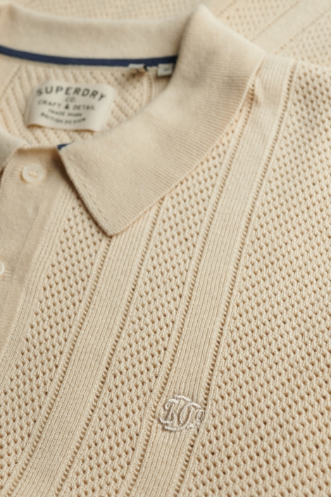 Superdry beige heren polo | Kleurstaal