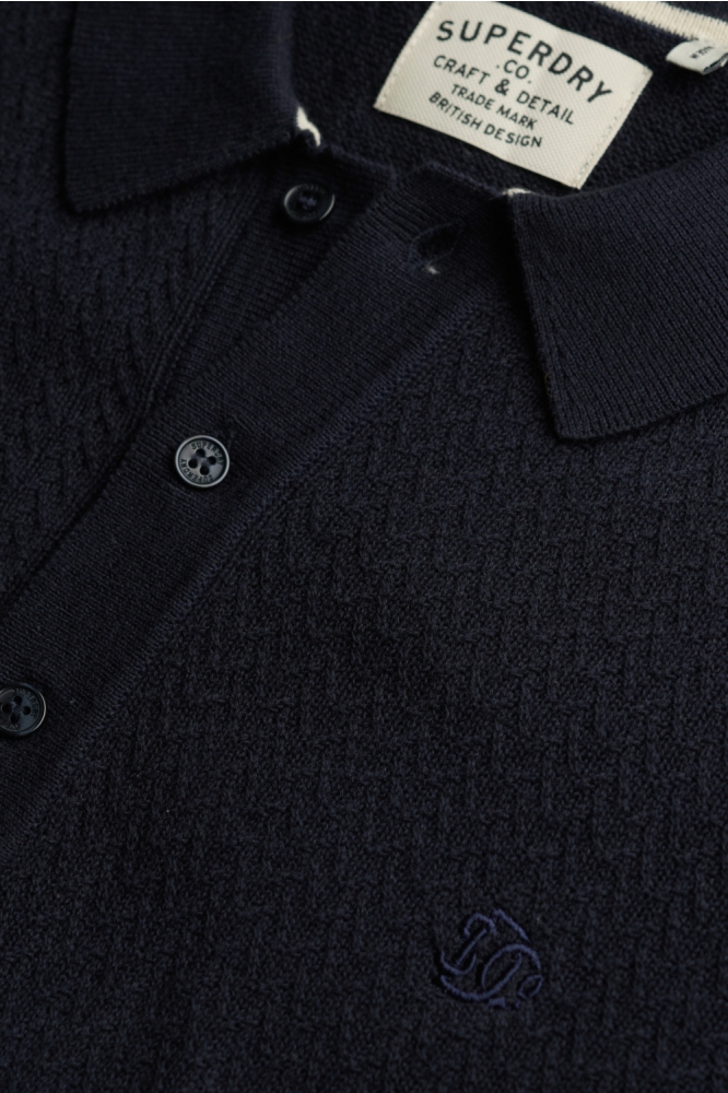 Superdry zwarte heren polo | Kleurstaal