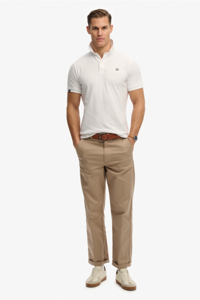 Superdry witte heren polo | Model