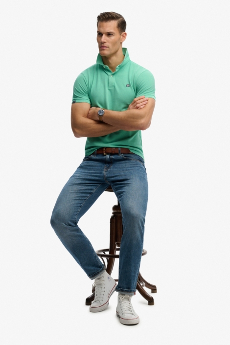 Superdry groene heren polo | Model