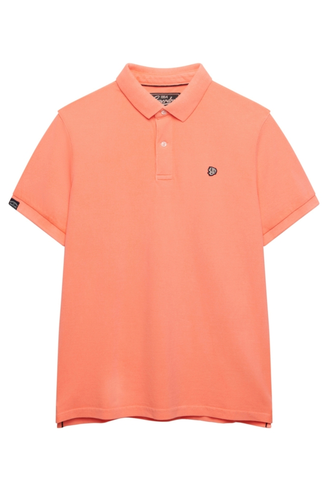 Superdry oranje heren polo | Vooraanzicht