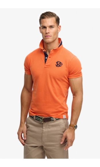 PIQUE MONOGRAM POLO M1110465A k1a denver orange/darkest navy