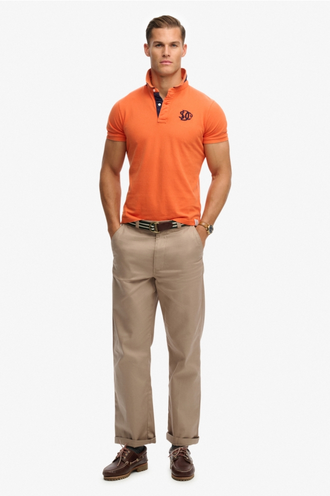 Superdry oranje heren polo | Model