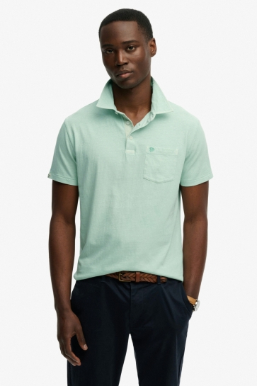 Superdry Polo CLASSIC COTTON LINEN POLO M1110486A 8WD FRESH MINT GREEN