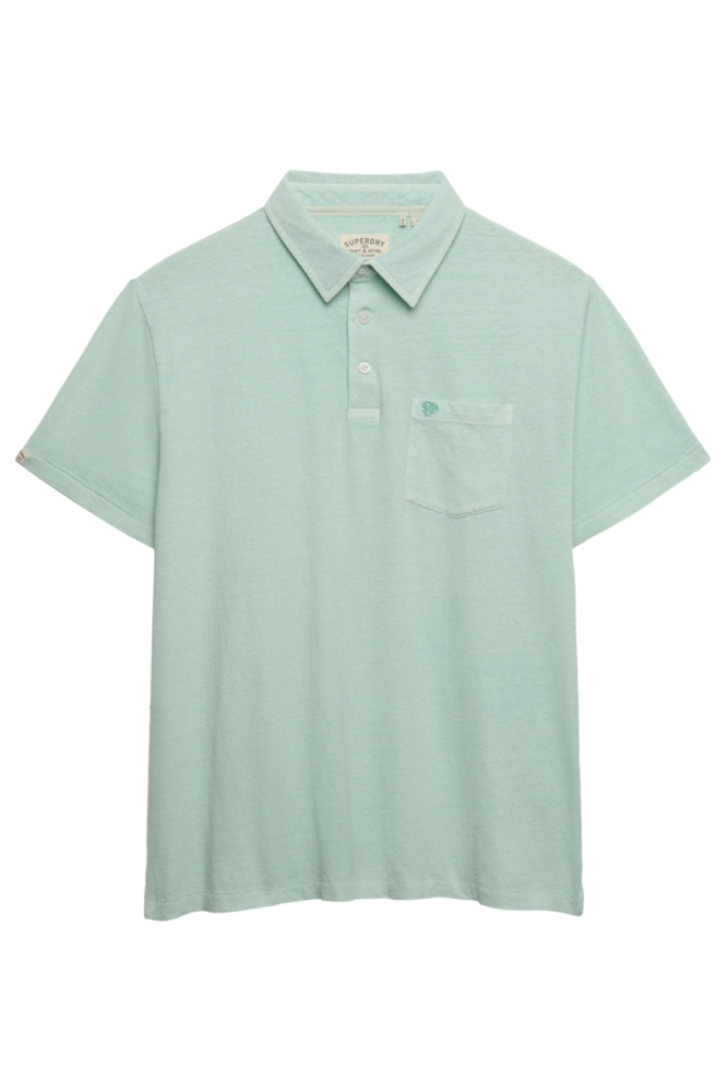 Superdry groene heren polo | Vooraanzicht
