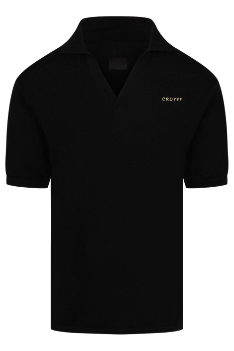 Cruyff zwarte heren polo | Vooraanzicht