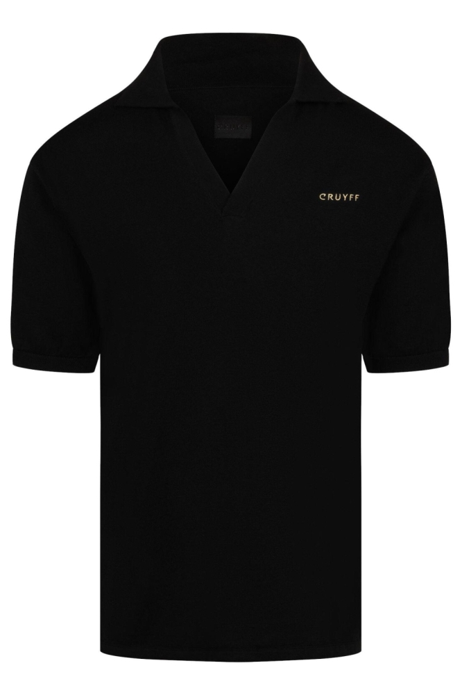 Cruyff zwarte heren polo | Vooraanzicht