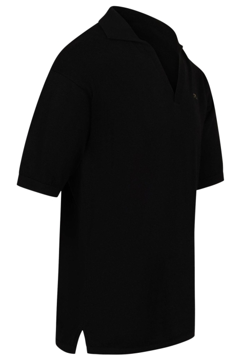 Cruyff zwarte heren polo | Zijaanzicht