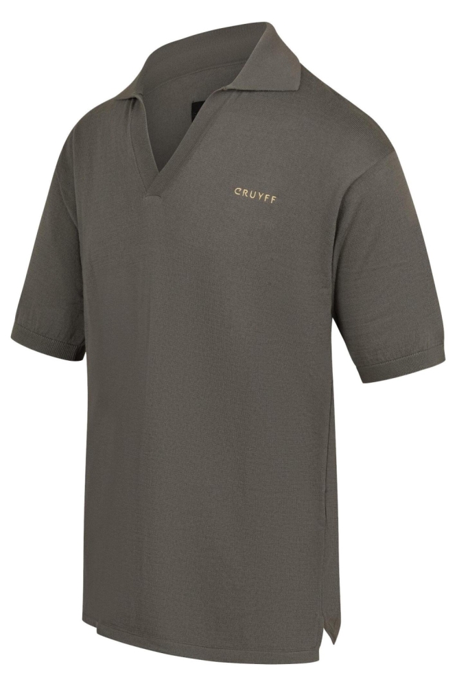 Cruyff grijze heren polo | Zijaanzicht