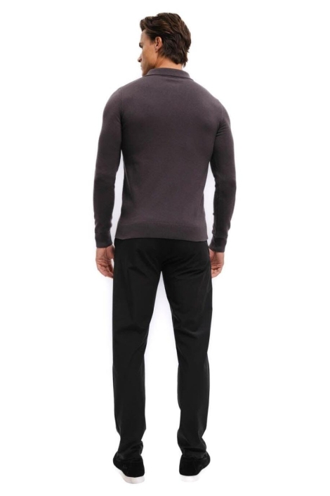 Malelions bruine heren polo | Model achteraanzicht