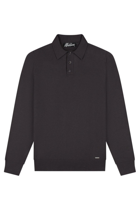 Malelions bruine heren polo | Vooraanzicht