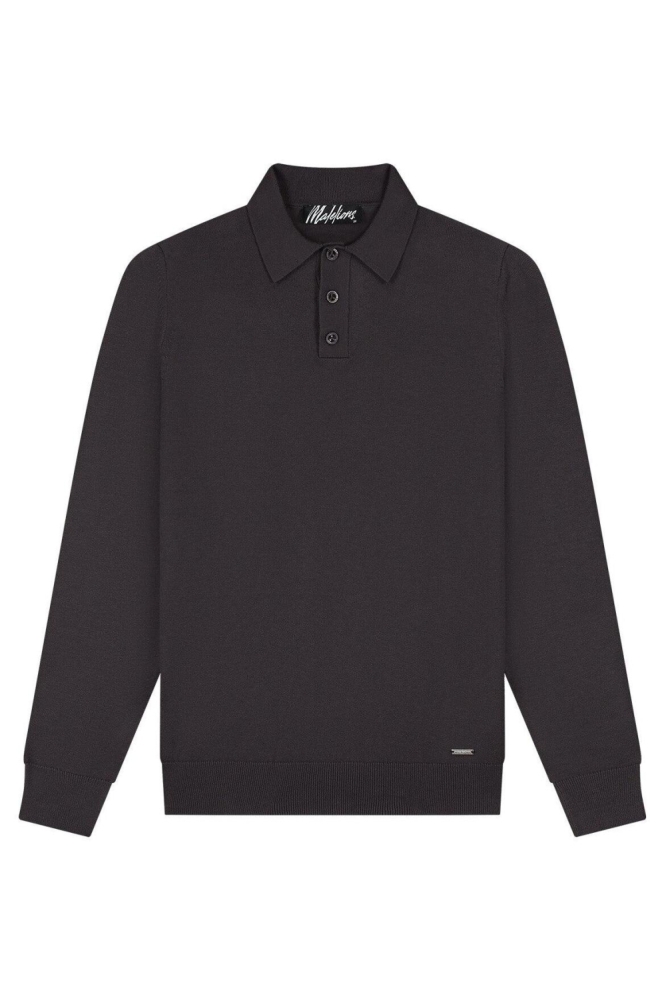 Malelions bruine heren polo | Vooraanzicht