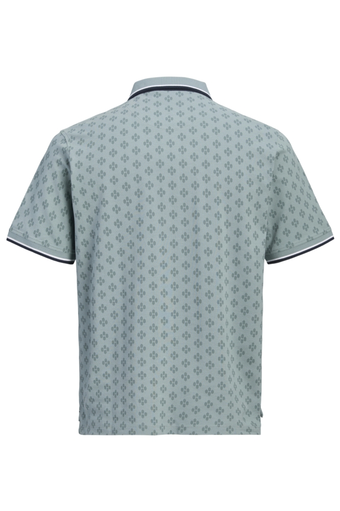 Jack & Jones groene heren polo | Achteraanzicht