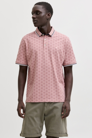 Jack & Jones Polo JPRPAULOS PLAY AOP BLU. SS POLO 12154548 Ash Rose