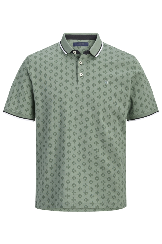Jack & Jones groene heren polo | Vooraanzicht