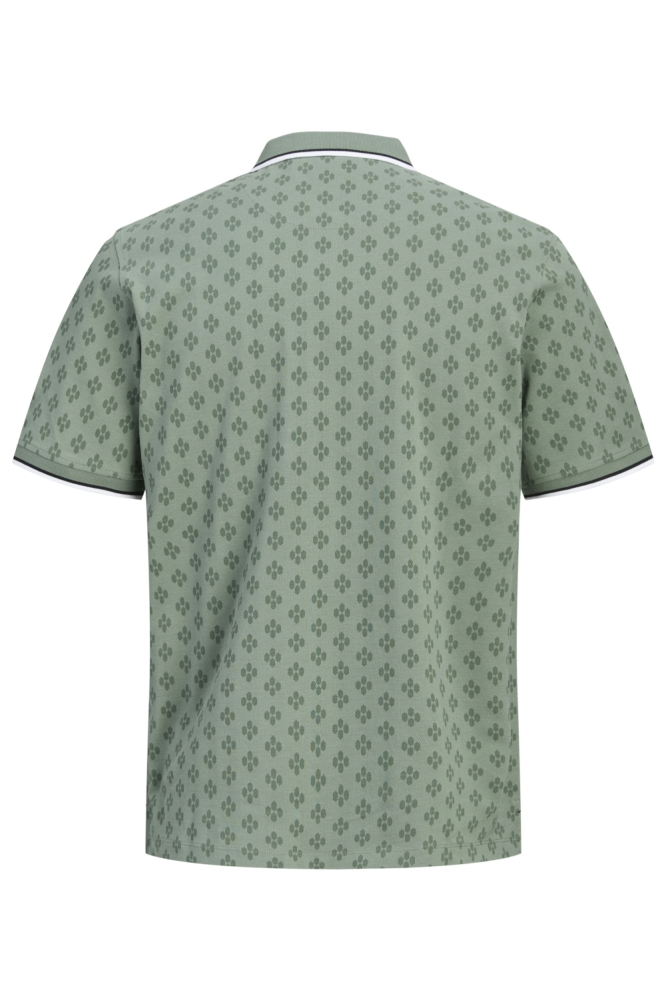 Jack & Jones groene heren polo | Achteraanzicht