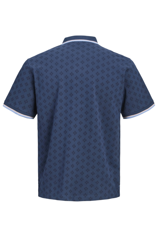 Jack & Jones blauwe heren polo | Achteraanzicht