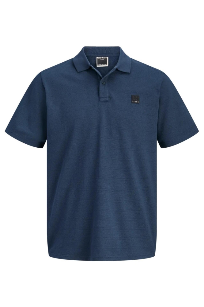 Jack & Jones blauwe heren polo | Vooraanzicht