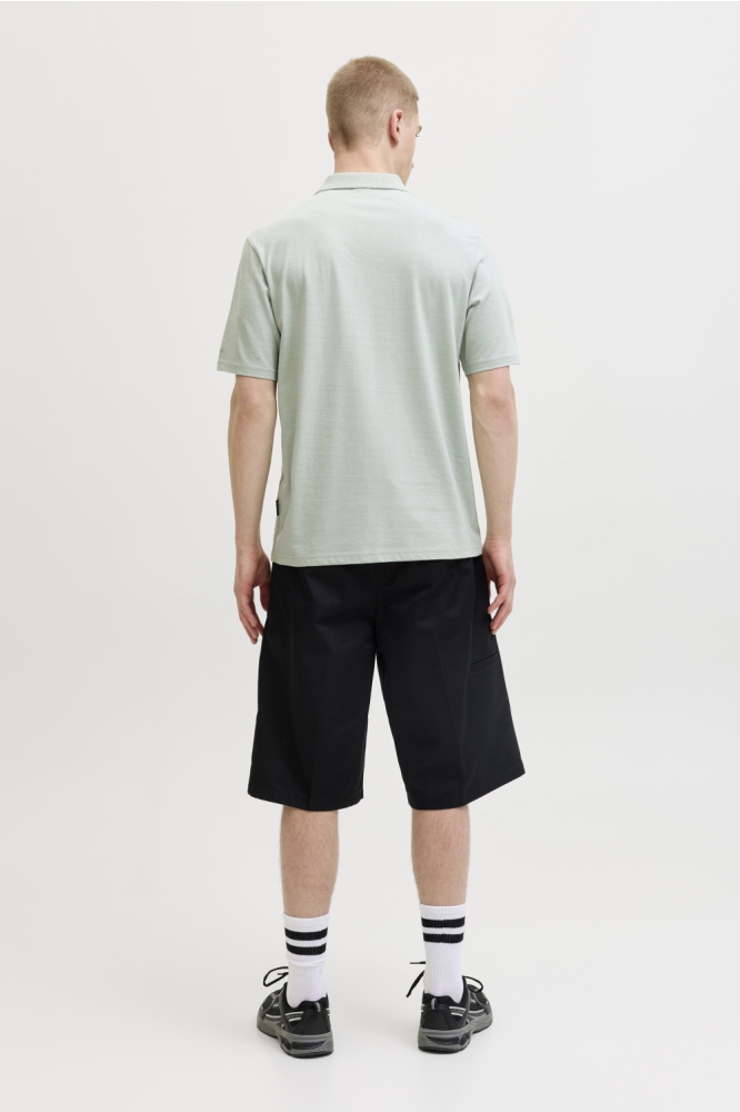 Jack & Jones groene heren polo | Model achteraanzicht