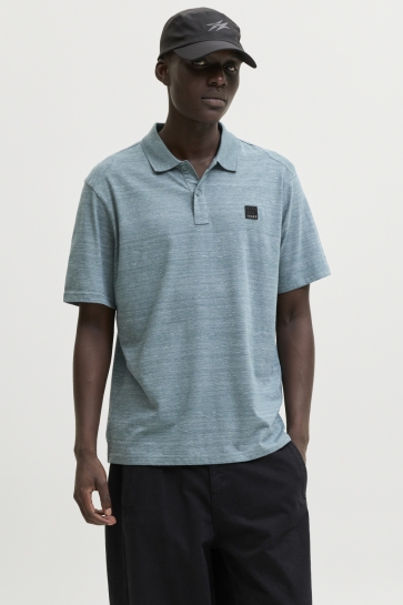 Jack & Jones Polo JCONEW PUFFER POLO SS CREW NECK SMU 12301691 NORTH ATLANTIC/MELANGE