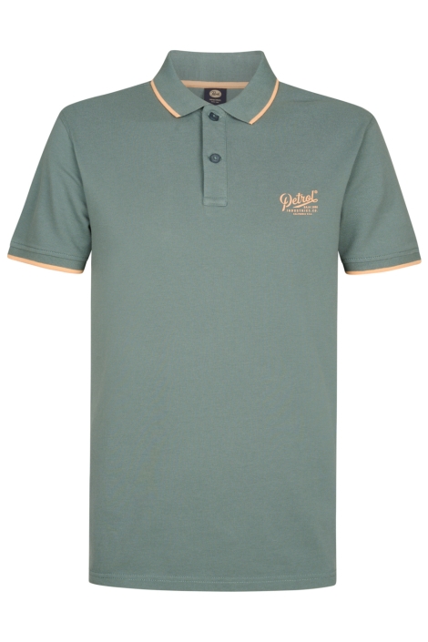 Petrol Industries groene heren polo | Vooraanzicht