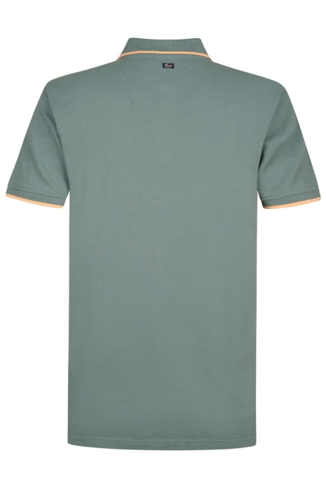 Petrol Industries groene heren polo | Achteraanzicht