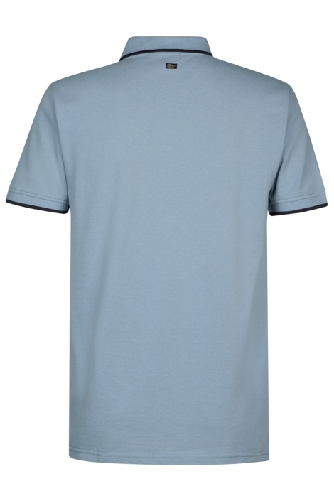 Petrol Industries blauwe heren polo | Achteraanzicht