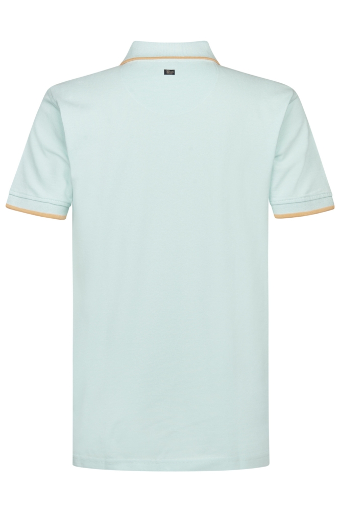 Petrol Industries groene heren polo | Achteraanzicht