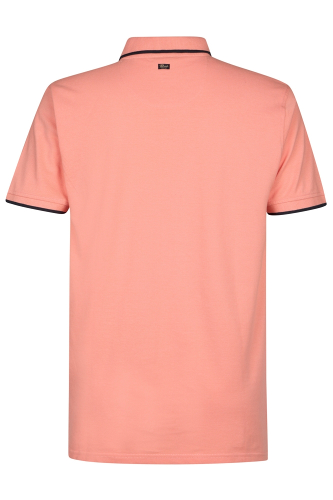 Petrol Industries oranje heren polo | Achteraanzicht