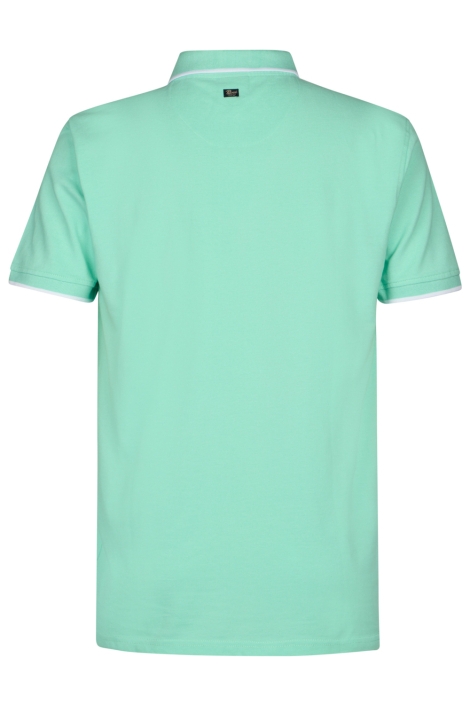 Petrol Industries groene heren polo | Achteraanzicht