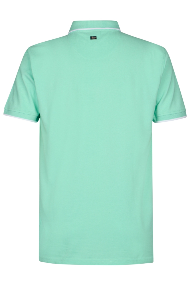 Petrol Industries groene heren polo | Achteraanzicht