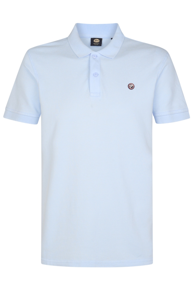 Petrol Industries blauwe heren polo | Vooraanzicht