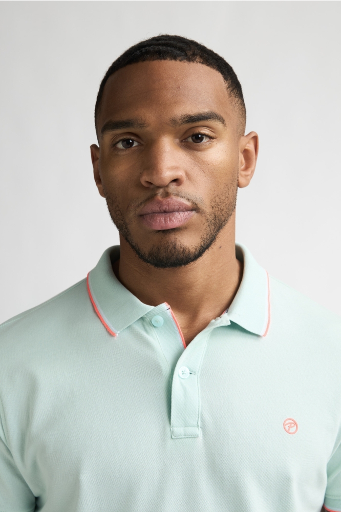 Petrol Industries groene heren polo | Close up