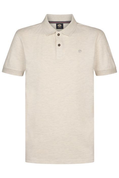 Petrol Industries beige heren polo | Vooraanzicht