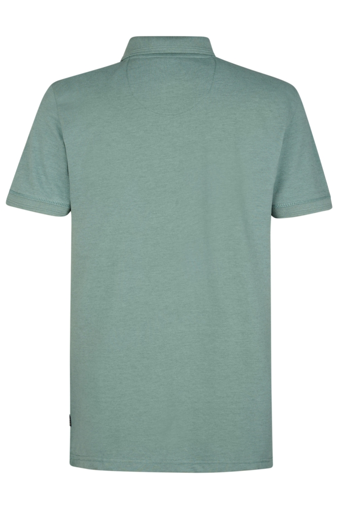 Petrol Industries groene heren polo | Achteraanzicht