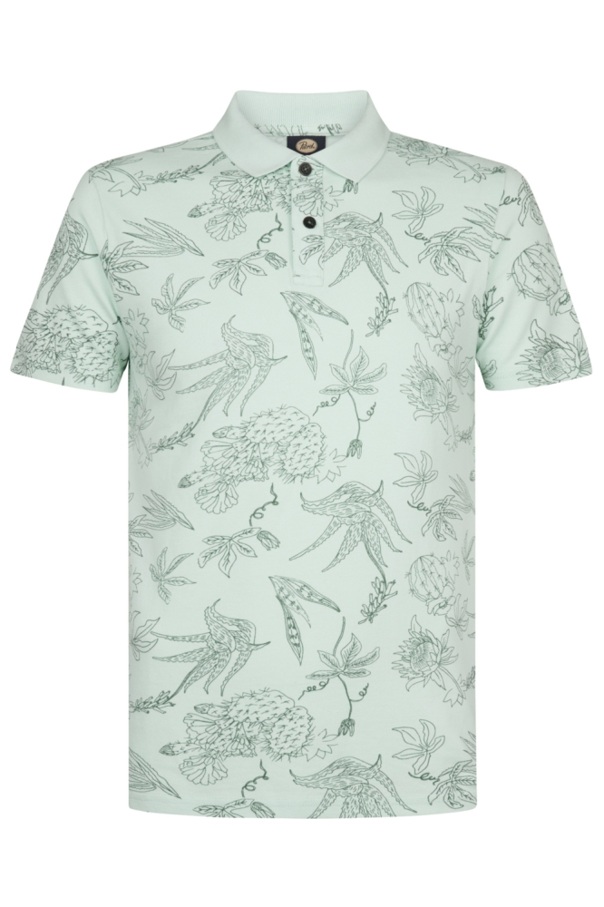 Petrol Industries groene heren polo | Vooraanzicht