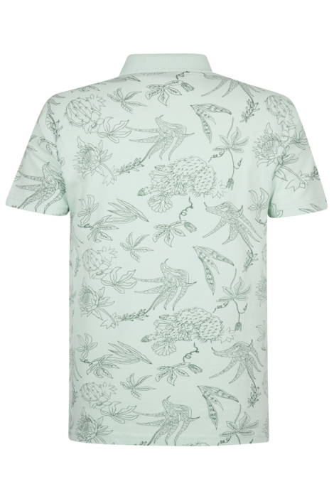 Petrol Industries groene heren polo | Achteraanzicht