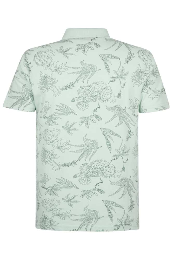 Petrol Industries groene heren polo | Achteraanzicht