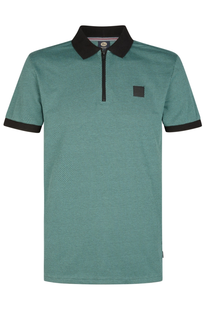 Petrol Industries groene heren polo | Vooraanzicht