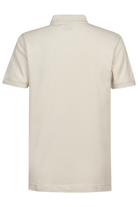Petrol Industries beige heren polo | Achteraanzicht